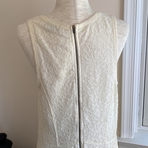 Express fit and flare off white lace dress - Picture 3 of 11